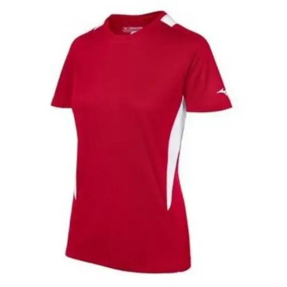 Mizuno Women’s Softball Crew Neck Jersey, Red/White, XL